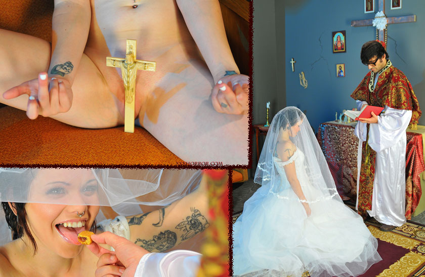 goth bride in femdom satanic rituals